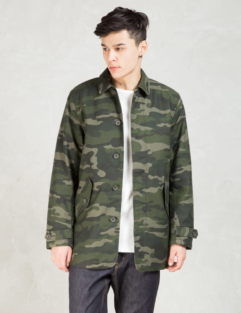 Carhartt Work In Progress - Camo Harris Trenchcoat | HBX