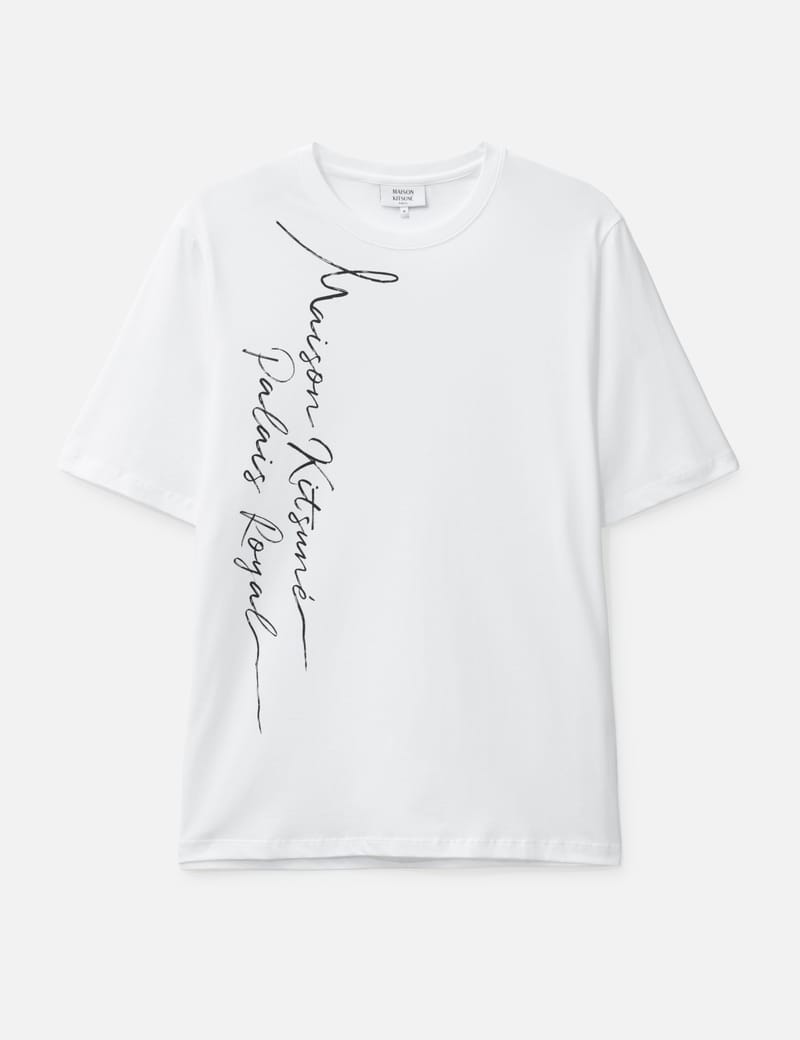 Maison Kitsuné Poetic Script Light Regular Tee-Shirt - 軽やかな