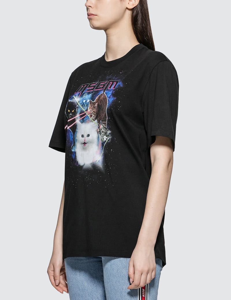 MSGM - Cats Graphic Print T-shirt | HBX - Globally Curated Fashion
