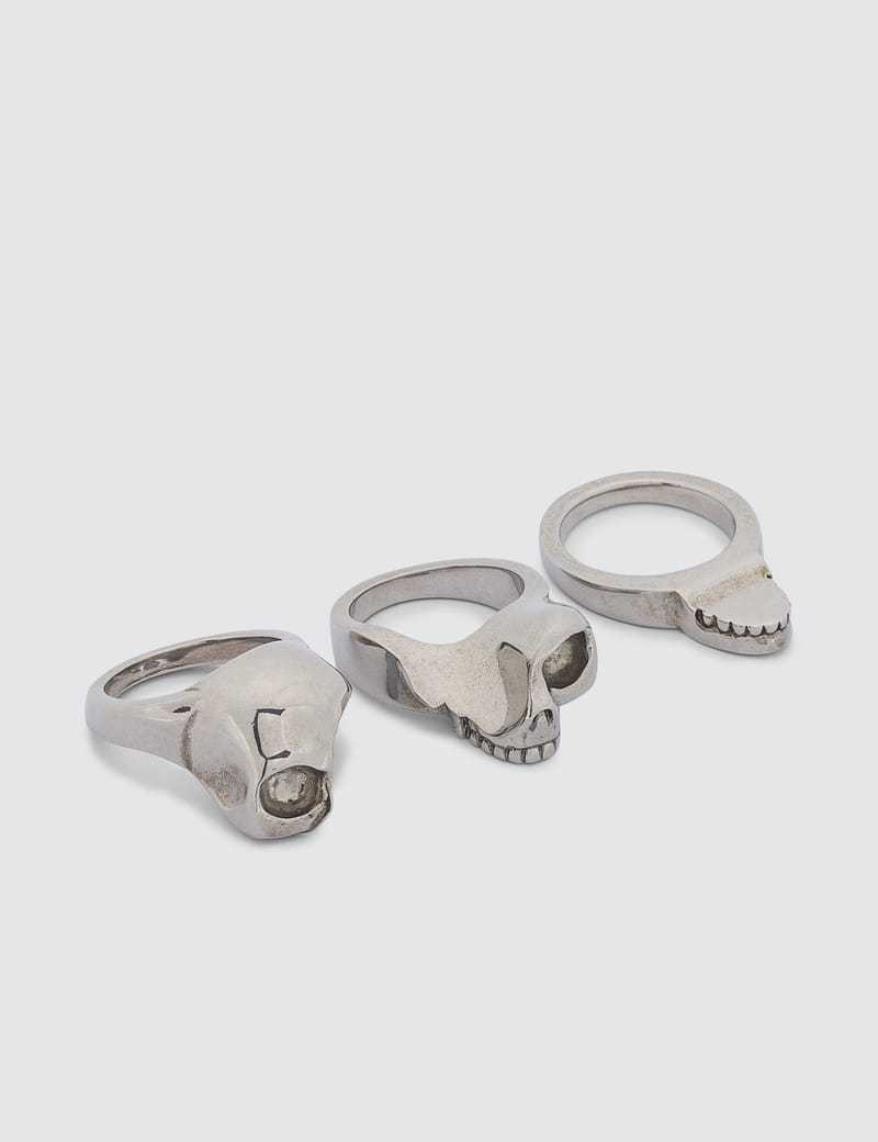 Alexander McQueen - Divided Skull Ring | HBX
