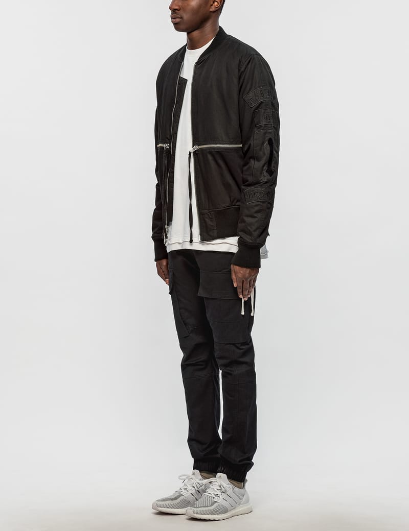 【希少レア】STAMPD MA-1 ボンバー ジャケット 黒 ベルト STAMPD Time And 1 World Bomber Jacket Mサイズ ブラック スタンプド