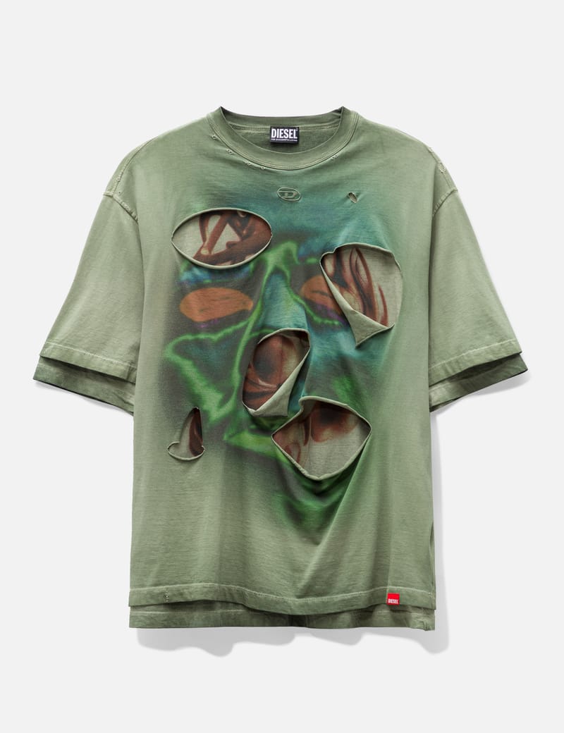 DIESEL Tシャツ 00SH13 0BASU 5HP GREEN DIESEL ディーゼル Tシャツ 00SH13 0BASU 5HP 半袖 メンズ