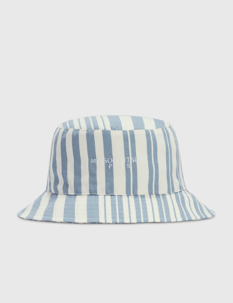 Maison Kitsuné - Striped Bucket Hat | HBX - Globally Curated