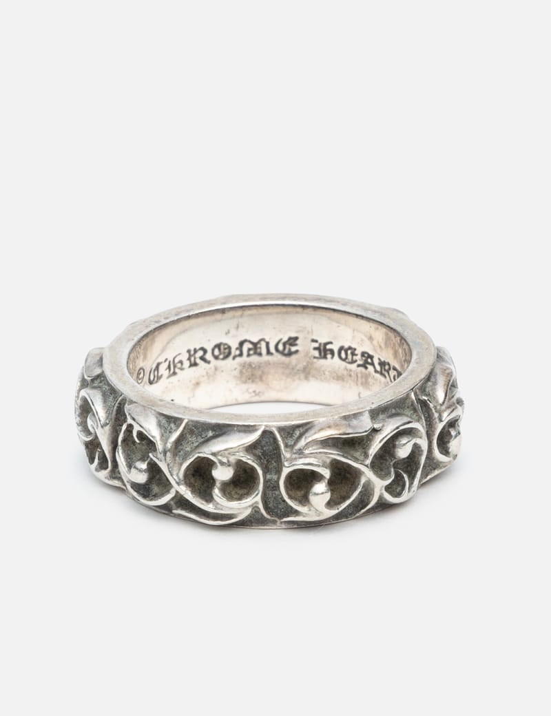 Chrome Hearts Eternity Vine Ring - Oxidized silver band with