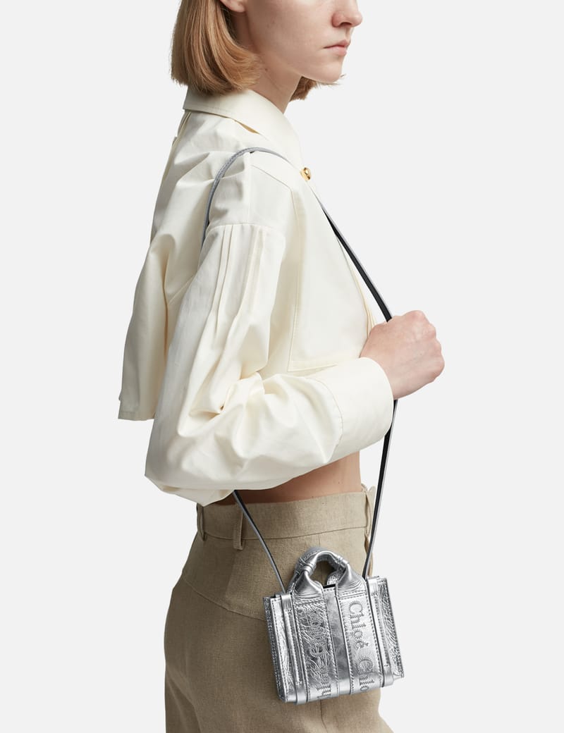 Chloé - WOODY LEATHER NANO TOTE | HBX Chloé - WOODY LEATHER NANO TOTE | HBX