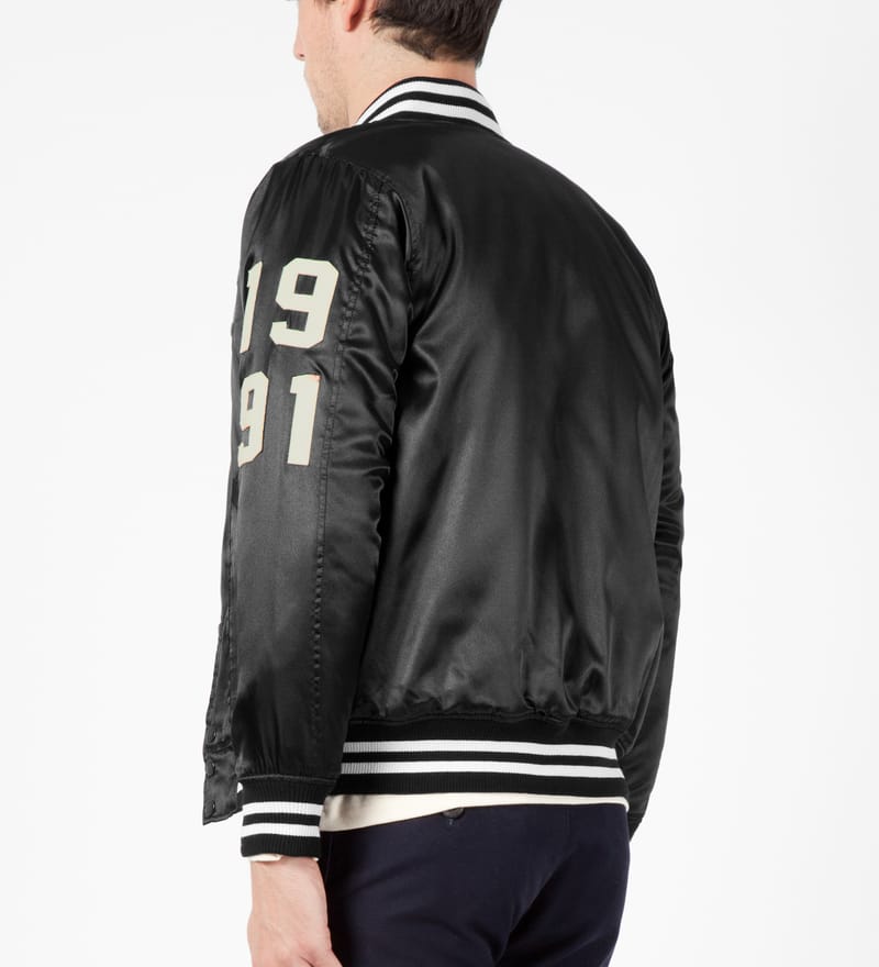 FUCT SSDD - Black Satin Stadium Jacket | HBX