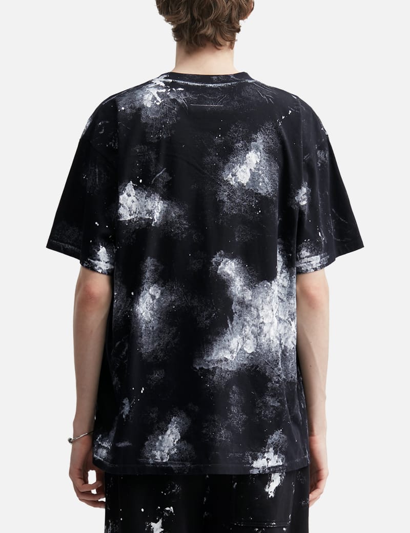 MM6 Maison Margiela Paint Jersey T-Shirt - Black cotton tee with