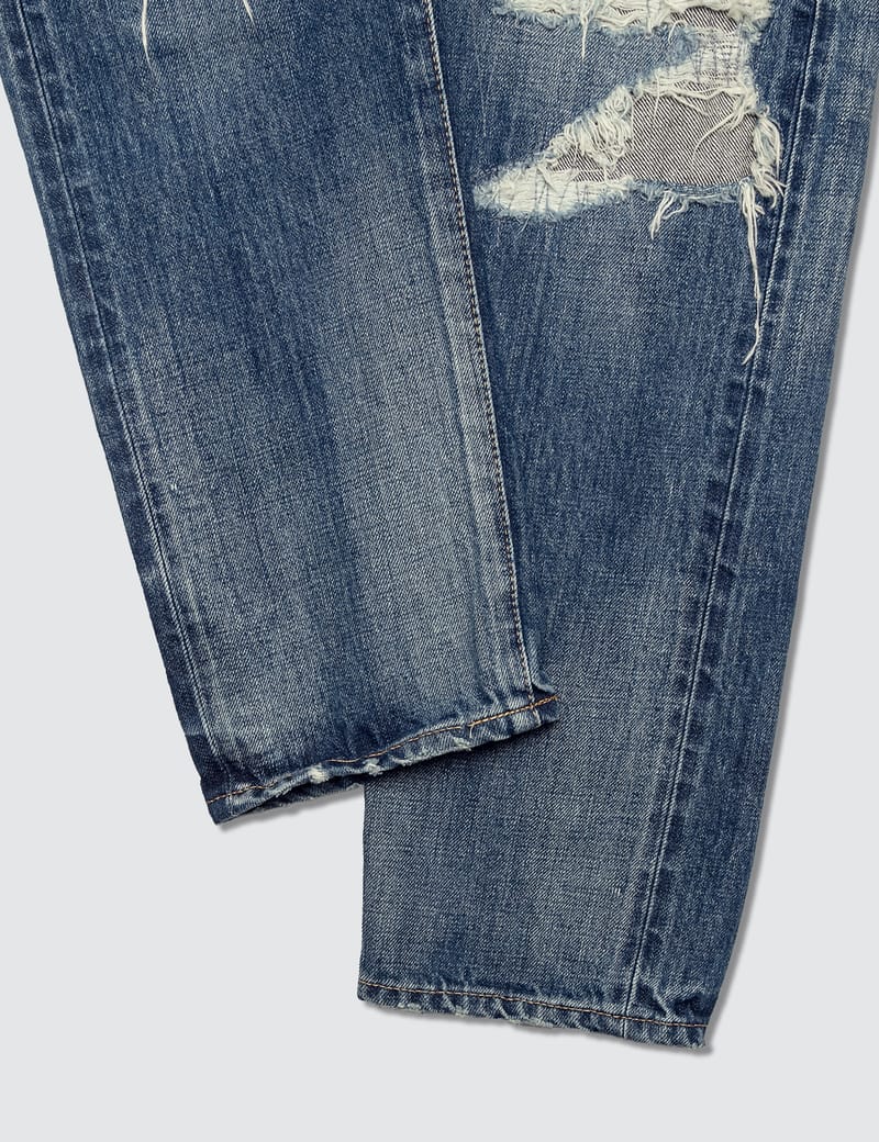 Denim By Vanquish & Fragment - Used Remake Tapered Denim Jeans | HBX