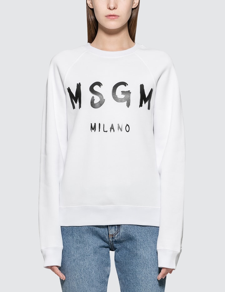 MSGM - Brush Strokes Msgm Logo Sweatshirt | HBX - Globally Curated ...