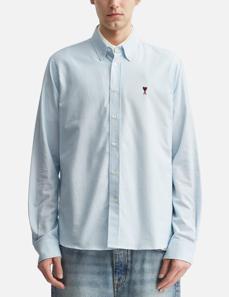 アミ パリス - Wide Fit Shirt With Flannel Pocket | HBX