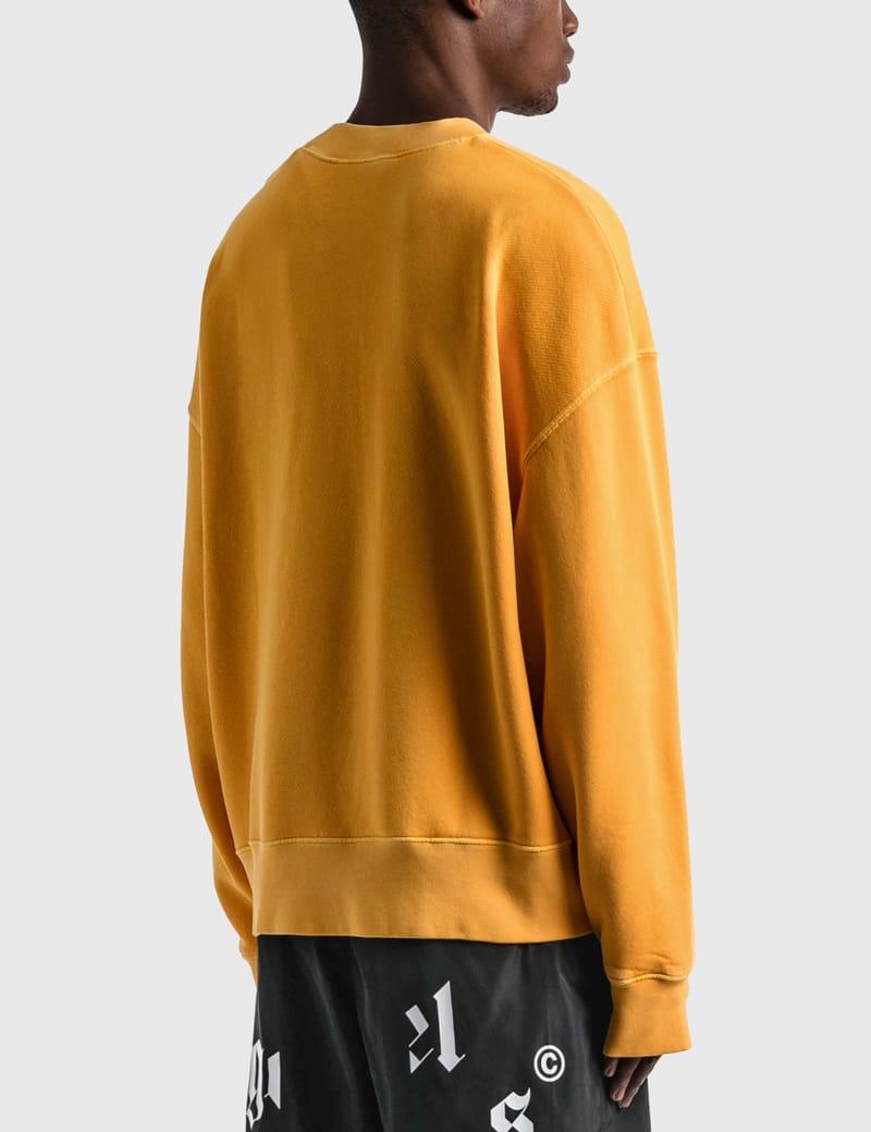 Palm Angels - Vintage Wash Curved Logo Crew Sweatshirt | HBX