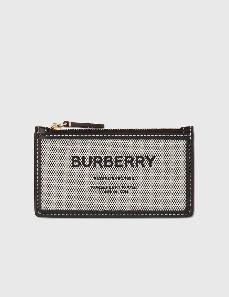 Burberry Horseferry Print カードケース Burberry - Horseferry Print Canvas And Leather Zip Card Case | HBX