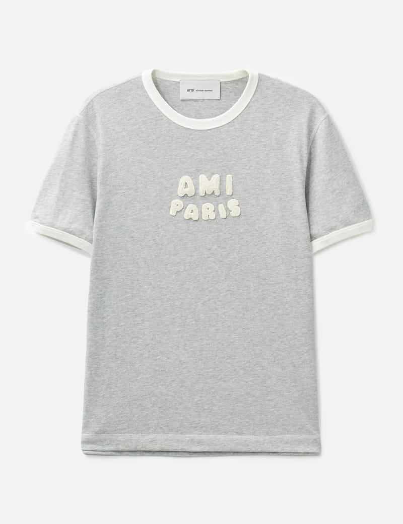 Ami Paris パッチTシャツ Ami Cotton Ami Paris Knitted Patch T-Shirt - Lightweight cotton