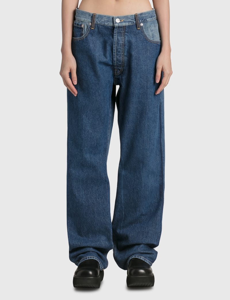 Maison Margiela - Denim Slip Technique' Oversized Jeans | HBX