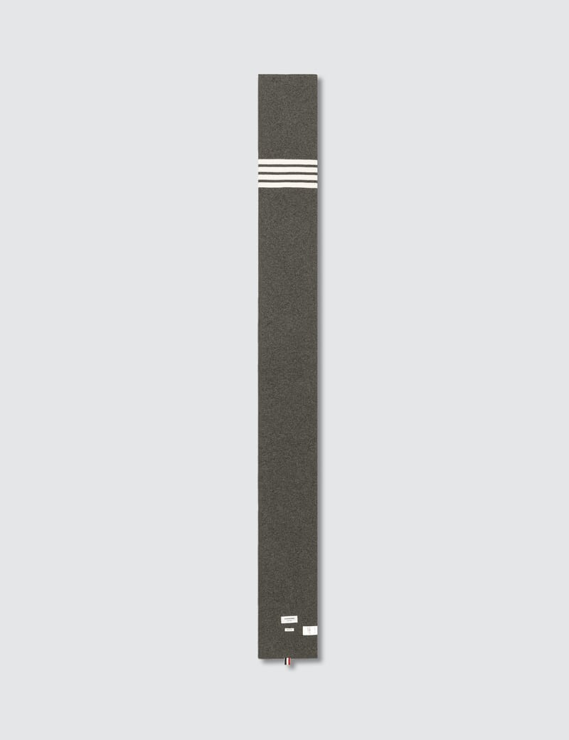 Thom Browne 4 stripe scarf グレー Thom Browne - 4-Stripe Scarf | HBX - Globally Curated