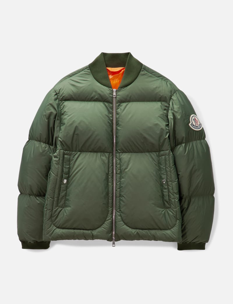 Moncler green shop bomber jacket