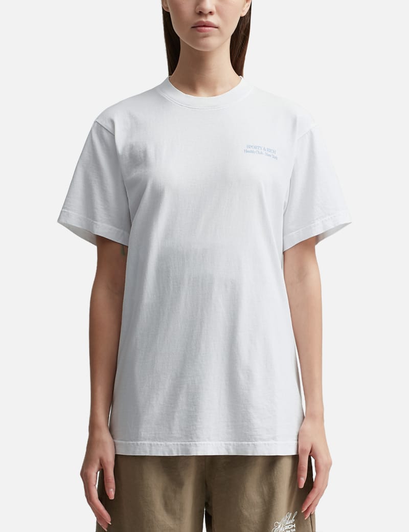 Tシャツ・カットソー Sporty & Rich Water Drink T-Shirt TS472PW Sporty & Rich Drink More Water Tee Blue | BSTN Store
