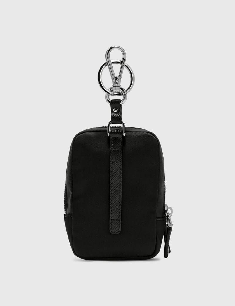 Prada - Re-nylon TESSUTO TRAVEL Mini Keyring Pouch | HBX