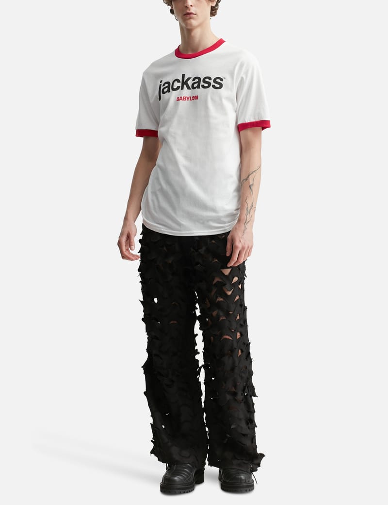 Babylon Jackass x Babylon Ringer Tee - 胸と背面のJackass