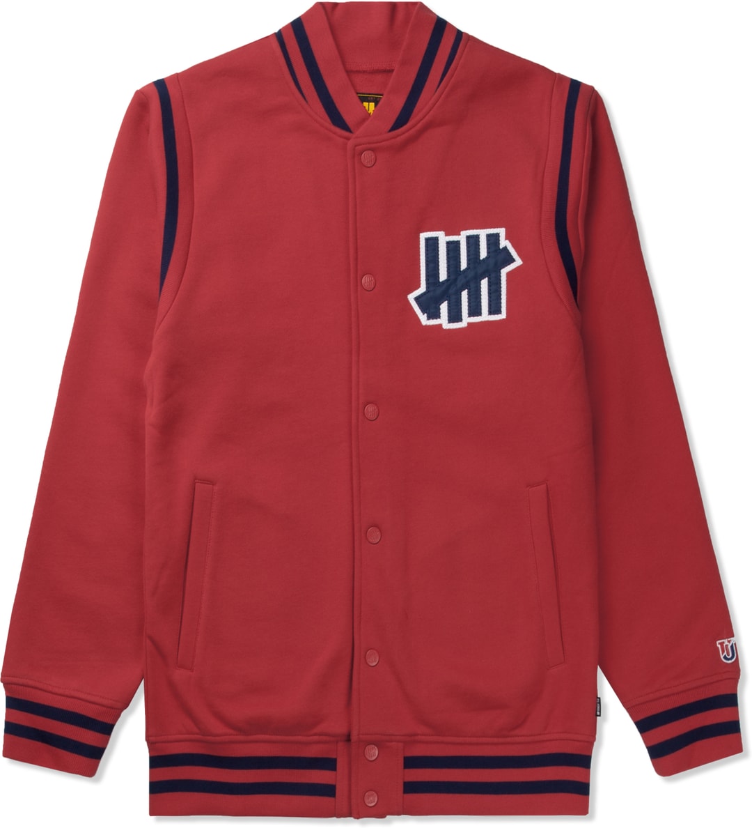 Undefeated - Red Strike Varsity Jacket | HBX - Globally Curated