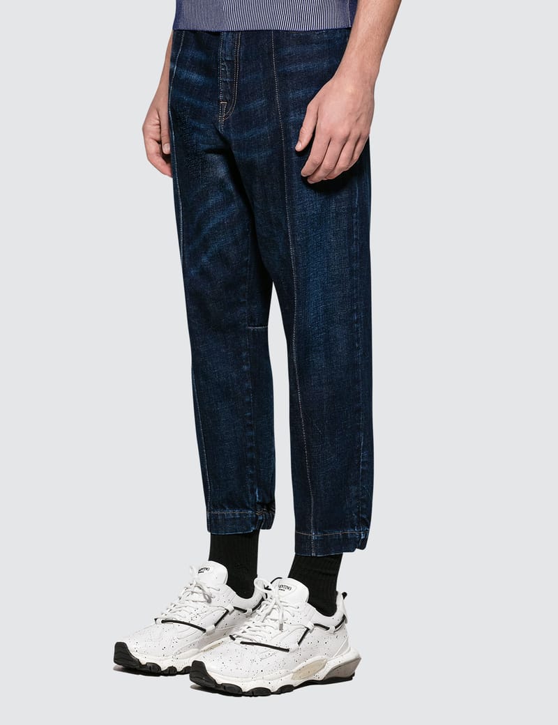デニム・ジーパン PRADA BOYFRIEND JEANS ネイビー テーパードデニムジーンズ | PRADA