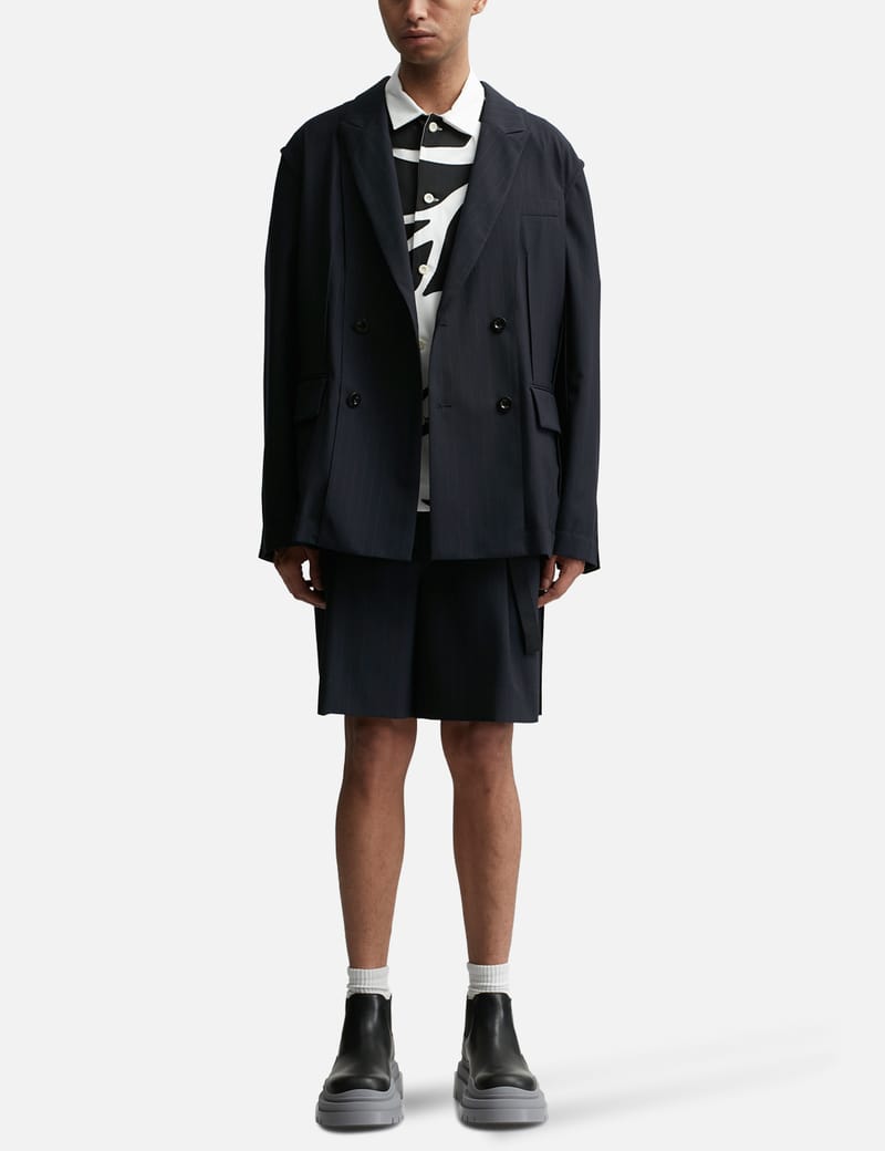 Sacai - Chalk Stripe Jacket | HBX - Globally Curated Fashion and