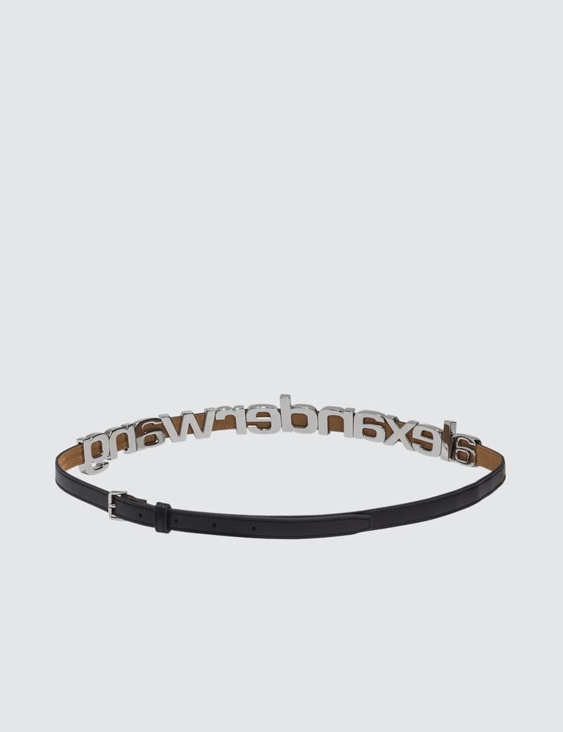 アレキサンダーワン - Metal Logo Leather Belt | HBX - ハイプ