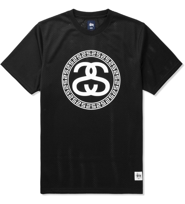 Stüssy - Black Mesh SS T-Shirt | HBX - Globally Curated