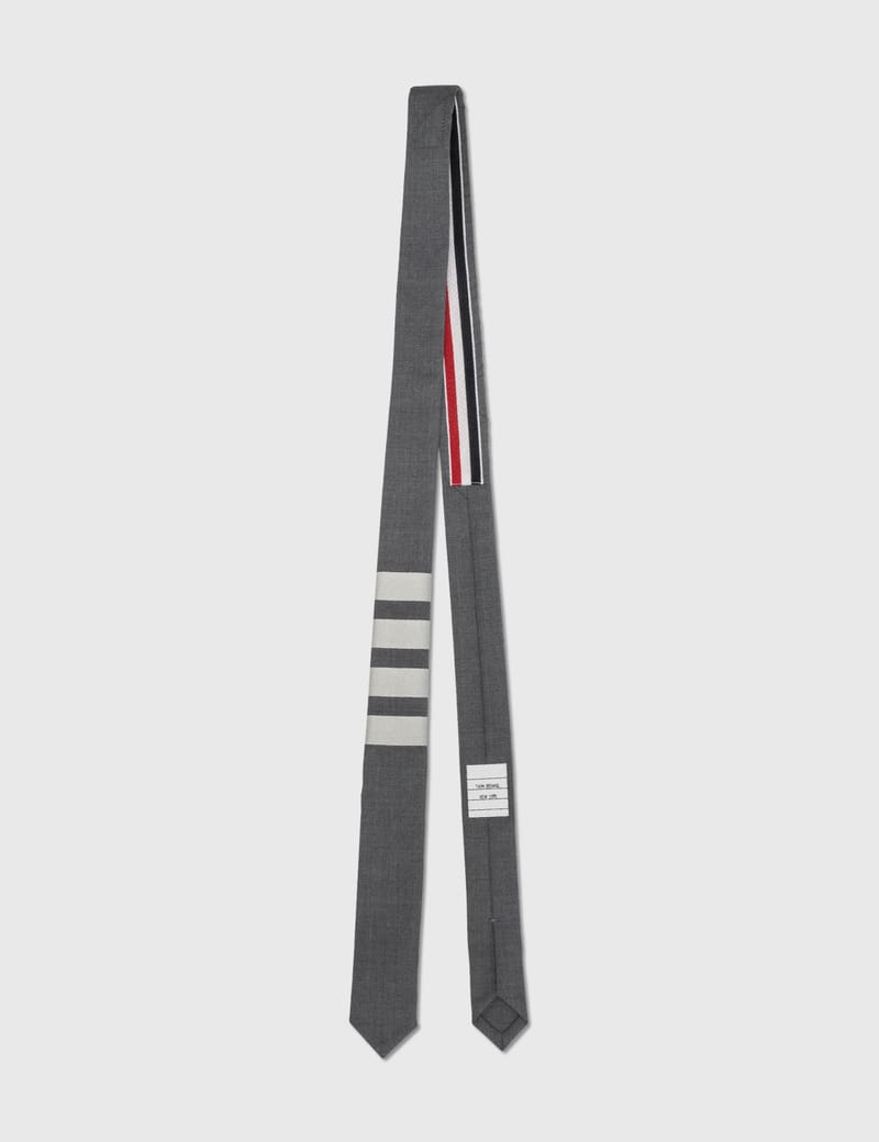 THOM BROWNE 4-BAR CLASSIC TIE ネクタイ Thom Browne 4-bar Plain Weave Tie | Grey | FARFETCH