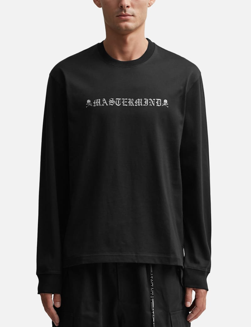BLACKBLONDのVivid Overlap Logo Long Sleeve T-Shirt 全3色 BLACKBLOND』 sketch logo long t-shirt (Blue) |