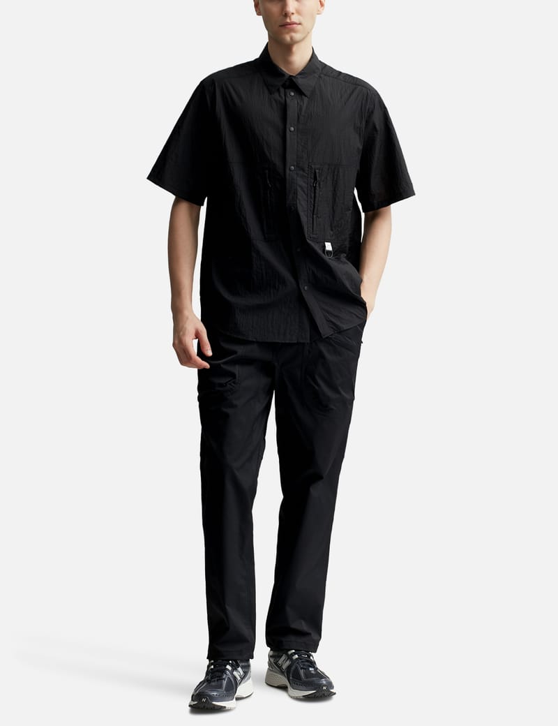 【CAYL】nylon short sleeve hiker shirts / black CAYL - MYLON SHORT SLEEVE HIKER SHIRT | HBX - Globally