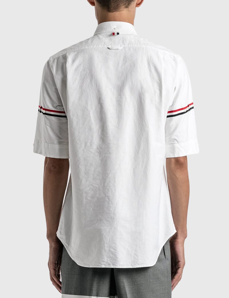 【BAON】[unisex] Hemda Stripe Over Short Sleeve Tee Thom Browne - Oxford Armband Short Sleeve Shirt | HBX