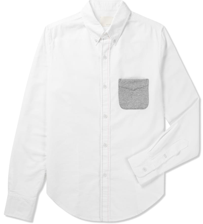 Band of Outsiders - White L/S Button Down Shirt | HBX - Globally