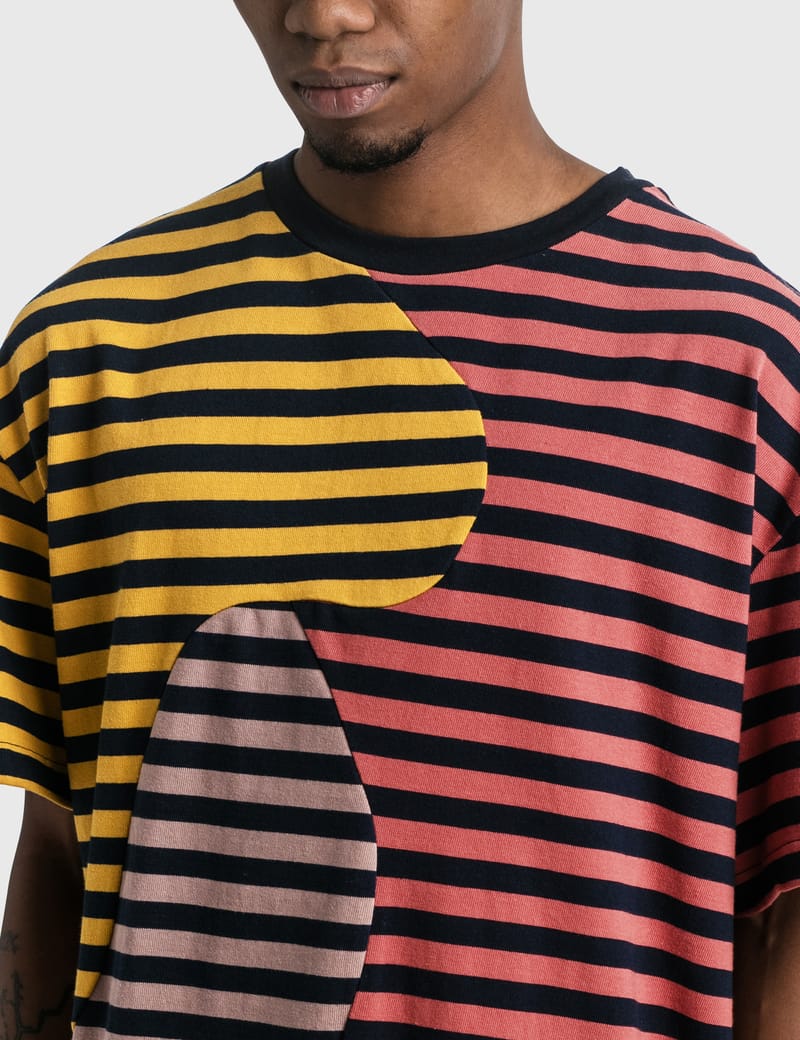 Brain Dead - Organic Paneled Stripe T-Shirt | HBX