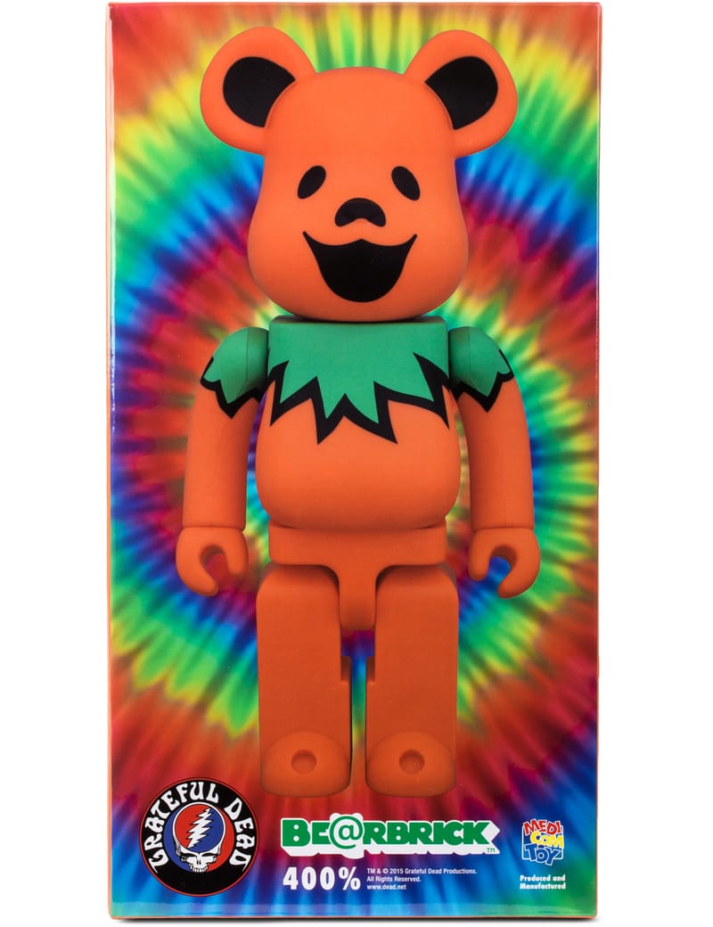 Orange 400% Grateful Dead Dancing Bears Be@rbrick