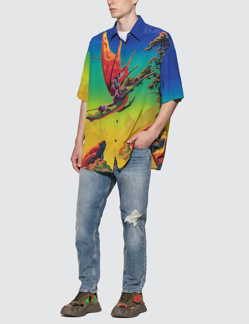 Valentino - Dragon At Dawn Silk Shirt | HBX - Globally