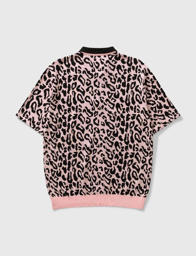 Wacko Maria - Leopard Knit Polo Shirt | HBX - HYPEBEAST 為您搜羅 