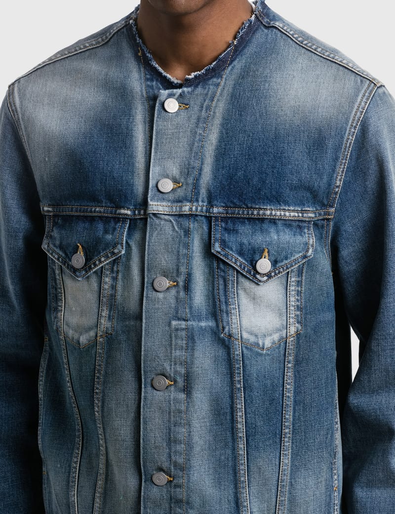 Maison Margielaウォッシュドデニムジャケット Maison Margiela｜ノーカラーウォッシュドデニムジャケット