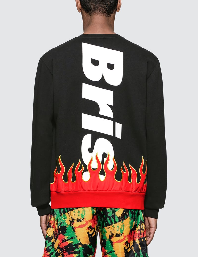 F.C. Real Bristol - Fire Flame Big Logo Crew Neck Sweat | HBX