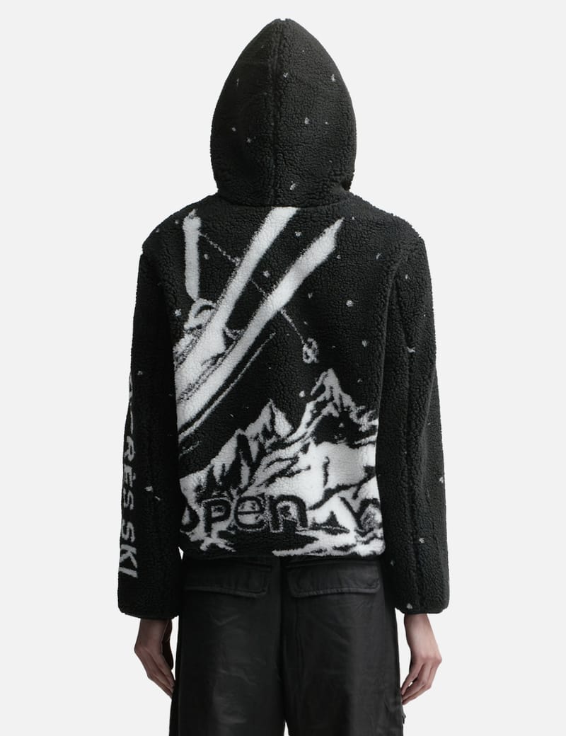 【OPEN YY】 JERSEY SHIRRING HOODIE JACKET (2COLORS) OPEN YY] JERSEY SHIRRING HOODIE JACKET _ BLACK