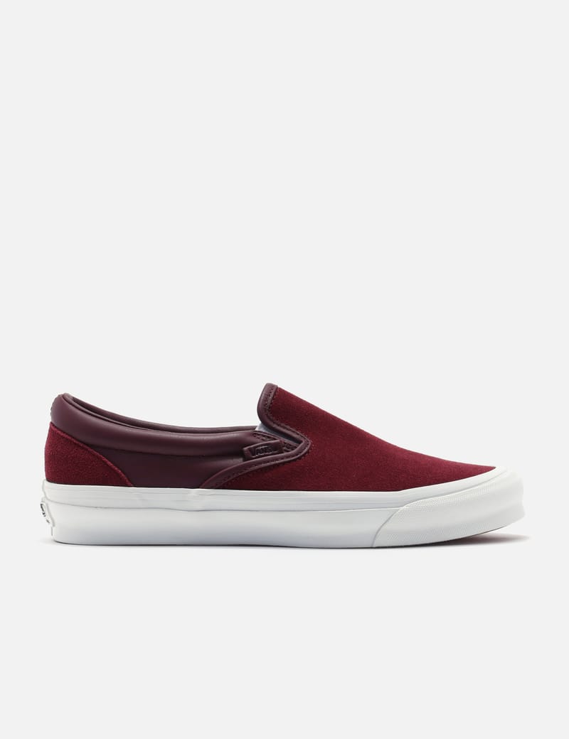 Vans slip 2025 ons burgundy