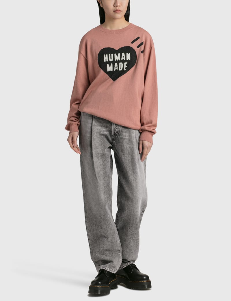 定価29480円human made heart knit sweater pink - トップス