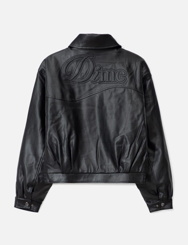 Dime Debossed Wavy Jacket - 軽量中綿×ダブルジップのPUジャケット