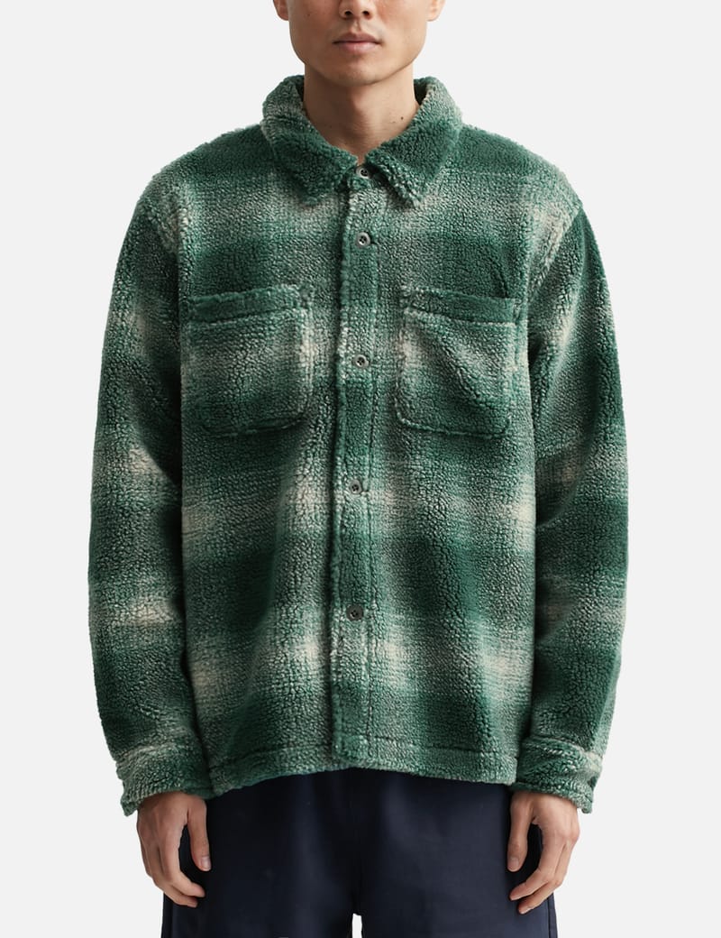 Stüssy - Plaid Sherpa Shirt | HBX - Globally Curated Fashion and