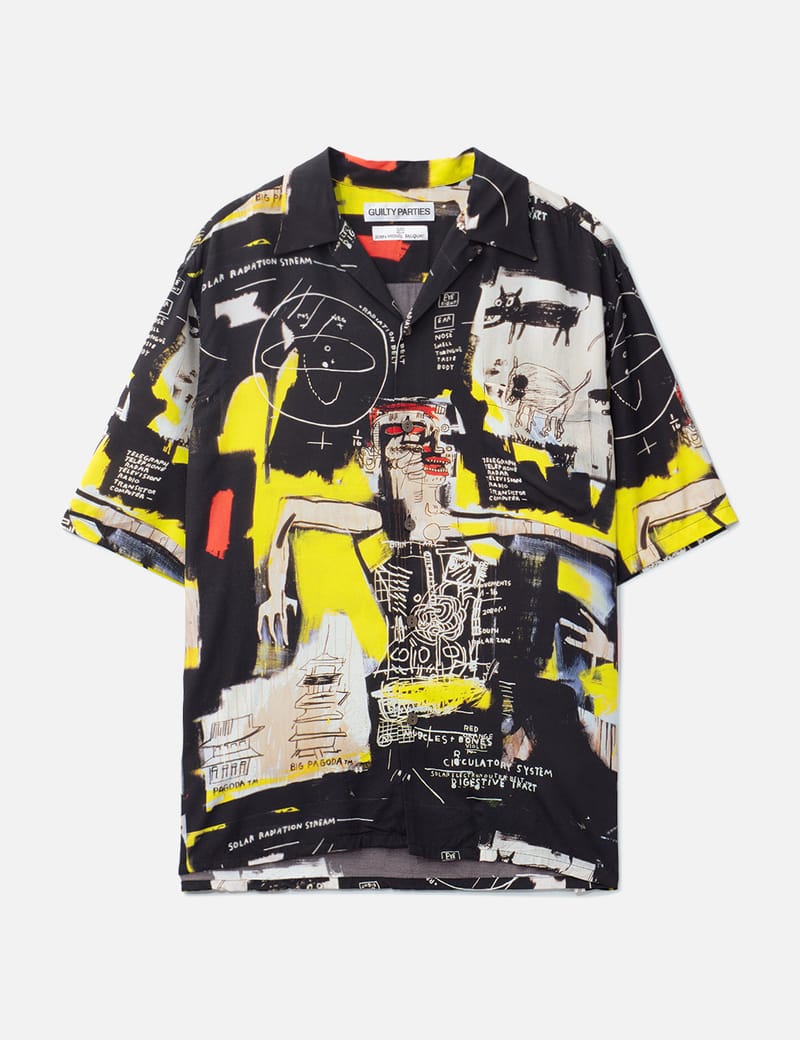 Wacko Maria Jean Michel Basquiat Shirt - Black rayon shirt