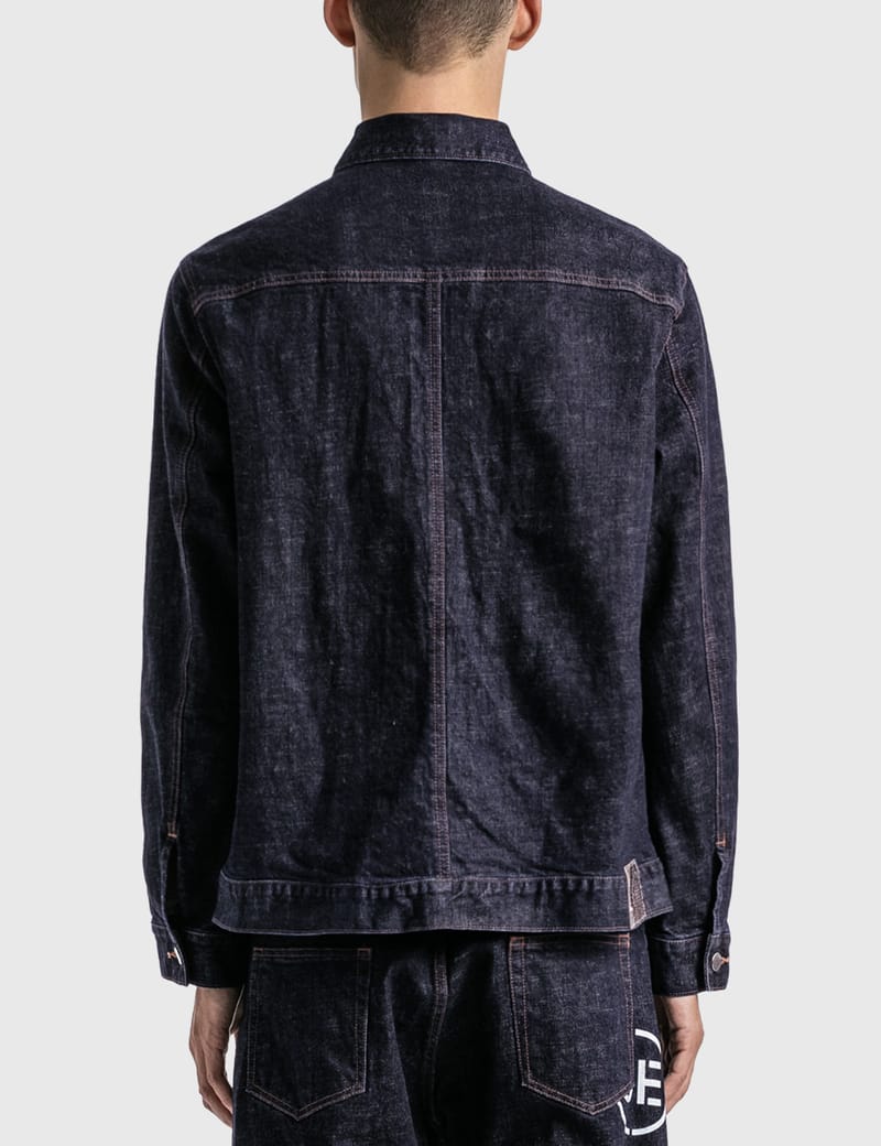 001 T-BACK DENIM JACKET ONE-WASHED-