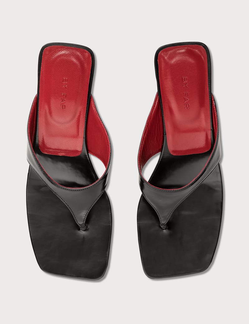 BY FAR Jack Black Semi Patent Leather Sandals HBX Globally