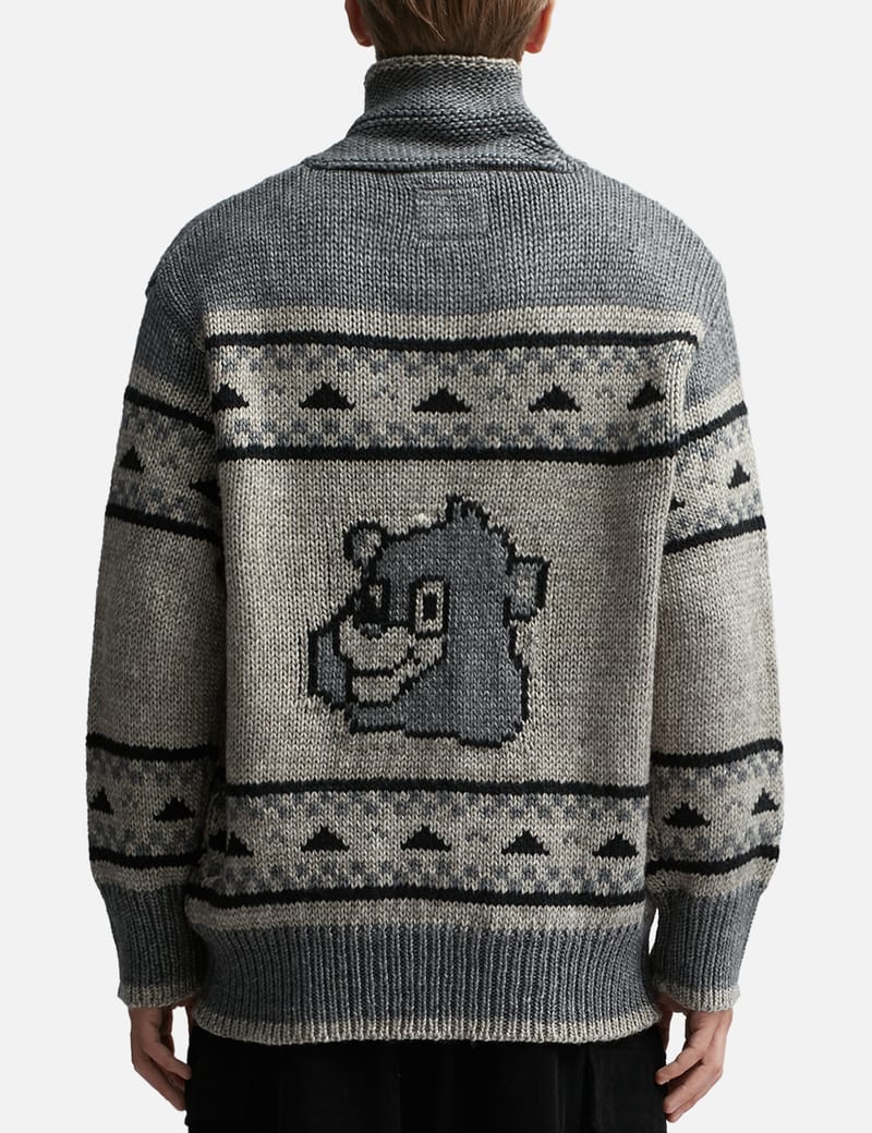 LMC - Bear Zip-up Cowichan Knit Sweater | HBX - Globally Curated