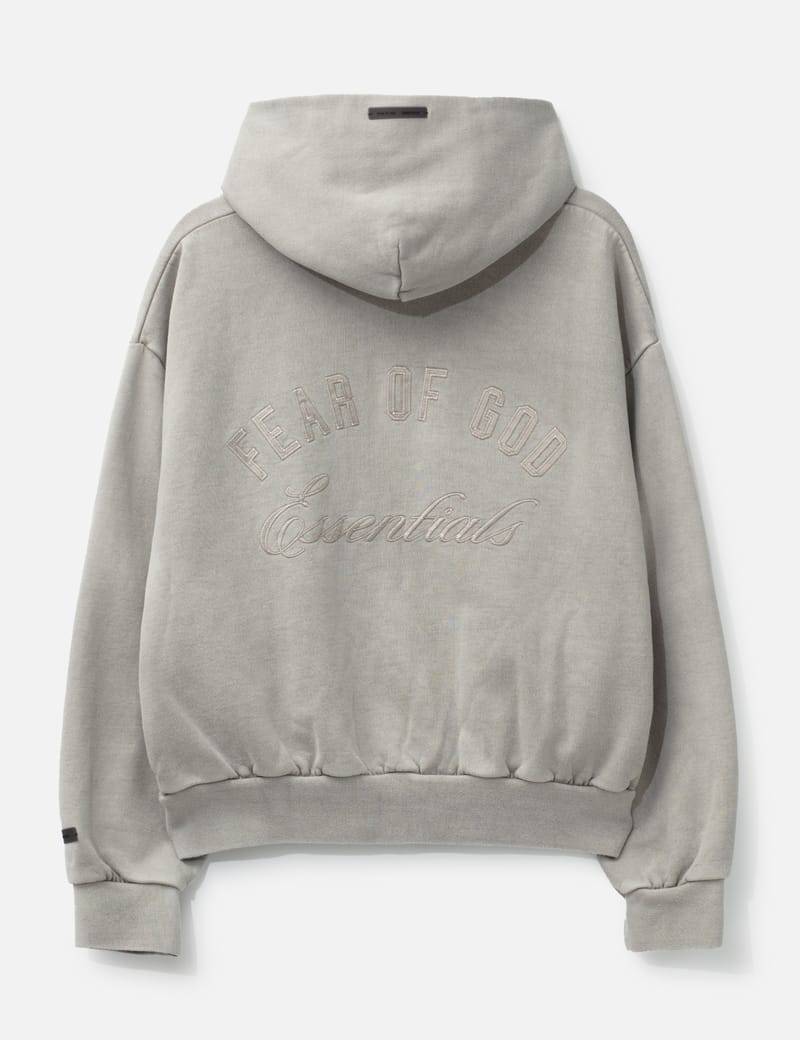 FCRB GOD XXX HOODIE （L）pants（M） Fear of God Essentials Embroidered Classic Full Zip Hoodie - Smoke