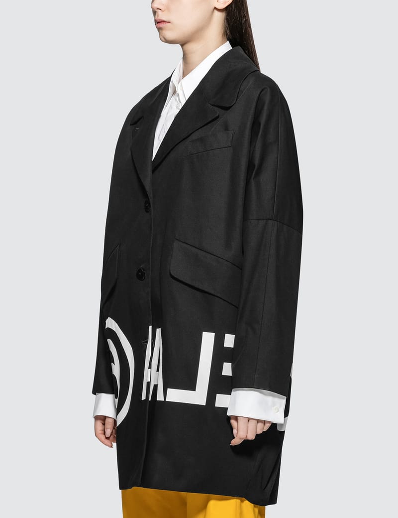 MM6 Maison Margiela - Print Logo Oversized Coat | HBX